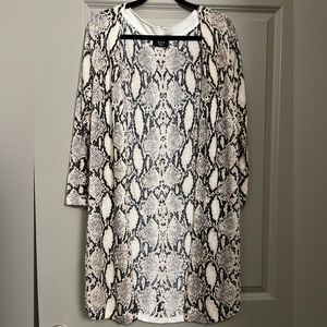 VICI Snake Print Open Front Lightweight Long-Line Cardigan | Size Small